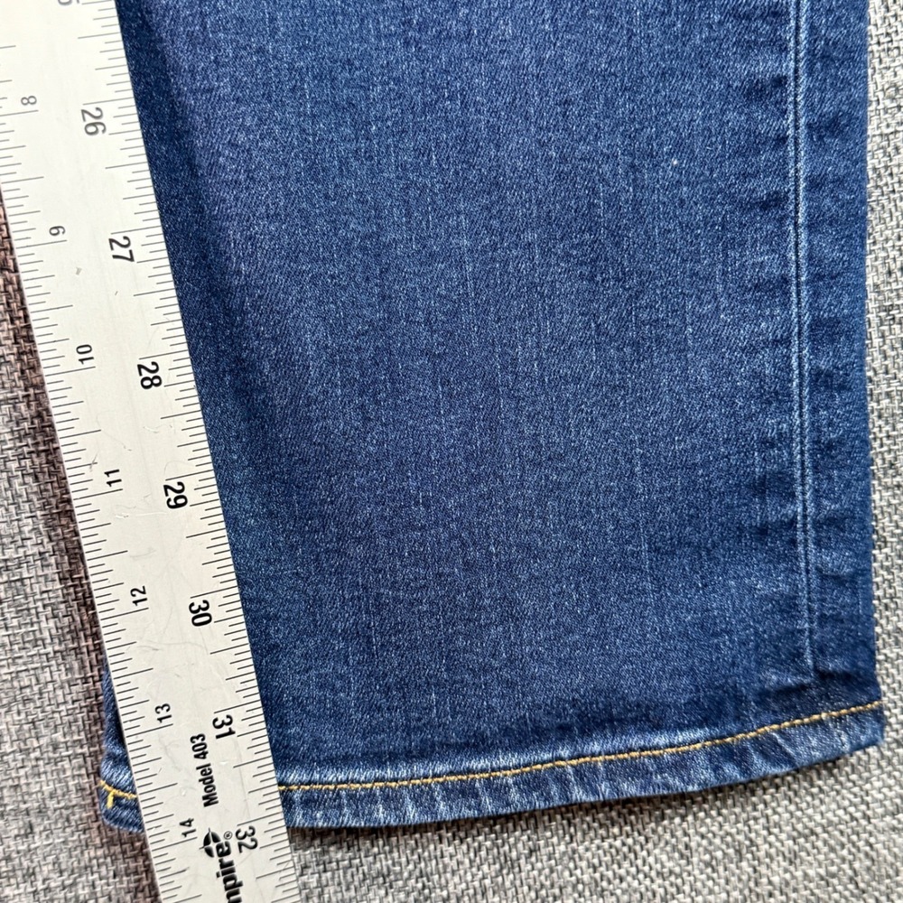 Womens Gap Classic Straight Jeans | 33 Waist - Size 16 | Tall Dark Wash Mid Rise - Picture 10 of 13